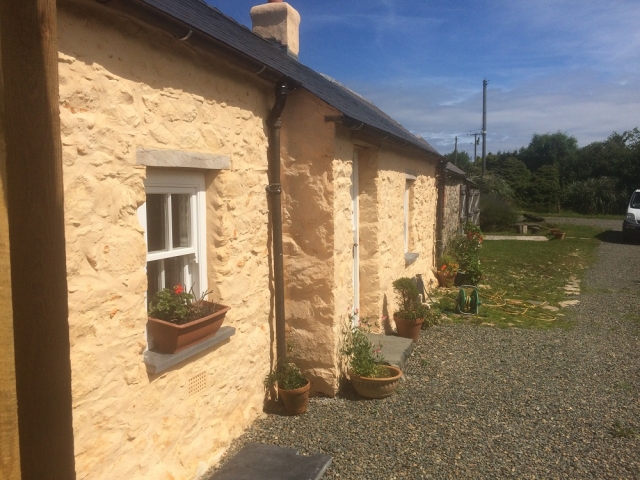 Long front of cottage view, restored by LNB Construction. Pembrokeshire Wales